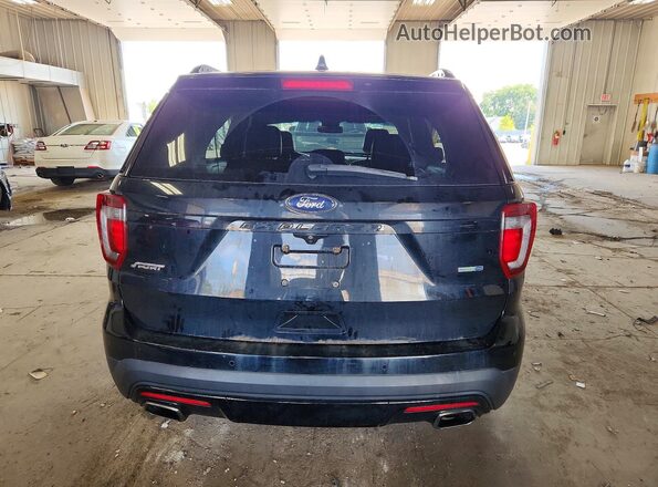 1FM5K8GT1HGC48836 2017 FORD EXPLORER Черный Вид сзади