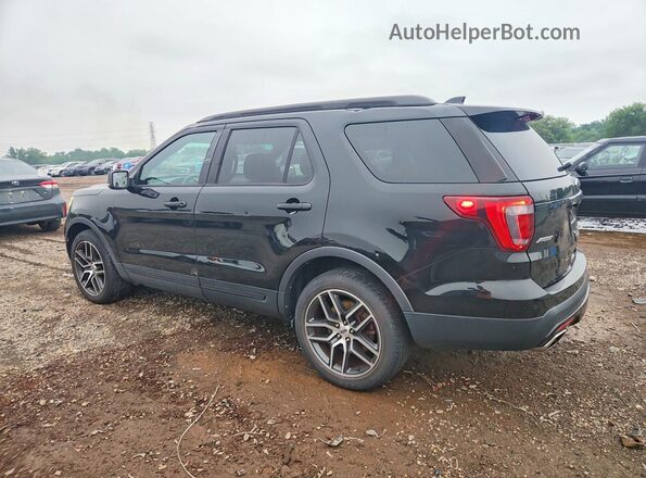1FM5K8GT2GGA89307 2016 FORD EXPLORER Black Rear left