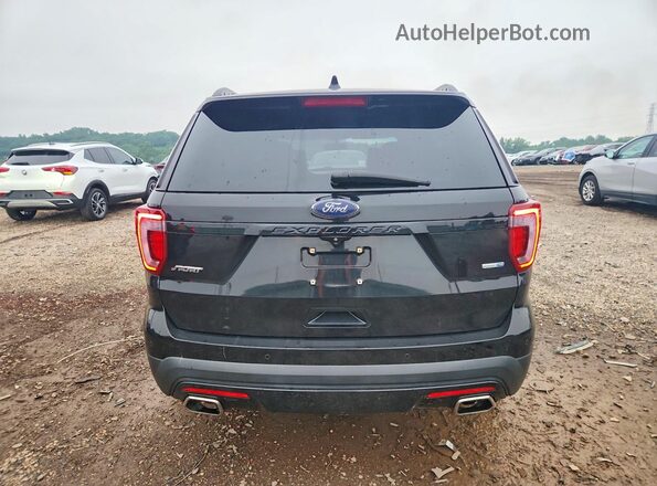 1FM5K8GT2GGA89307 2016 FORD EXPLORER Black Rear view