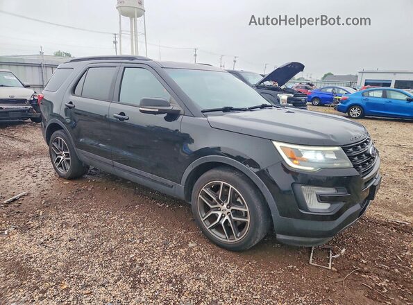1FM5K8GT2GGA89307 2016 FORD EXPLORER Black Front right