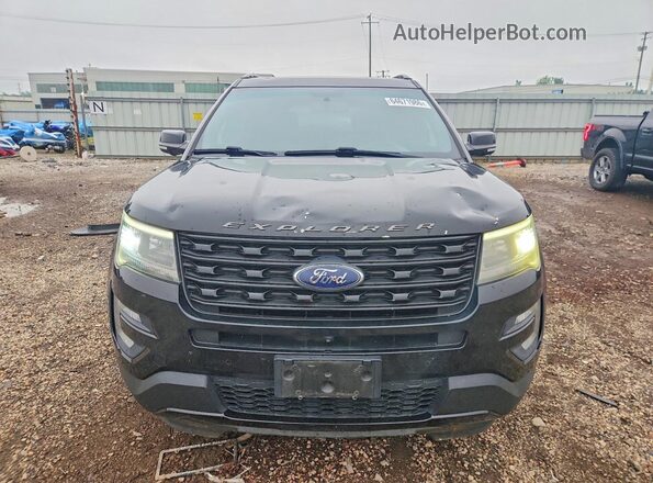 1FM5K8GT2GGA89307 2016 FORD EXPLORER Black Front view