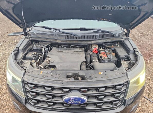 1FM5K8GT2GGA89307 2016 FORD EXPLORER Black Engine compartment view