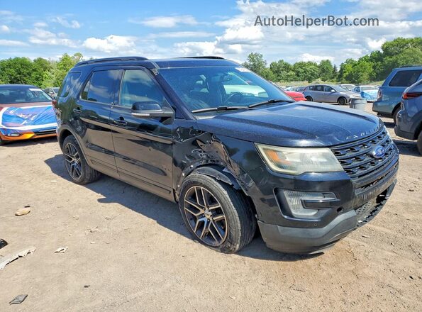 1FM5K8GT2HGA09263 2017 FORD EXPLORER Черный Передняя правая четверть