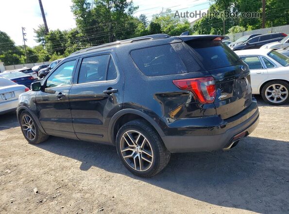 1FM5K8GT2HGA09263 2017 FORD EXPLORER Черный Задняя левая четверть