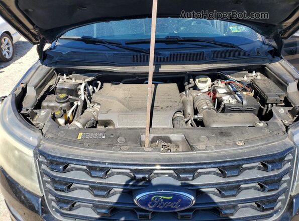 1FM5K8GT2HGA09263 2017 FORD EXPLORER Черный Вид подкапотного пространства