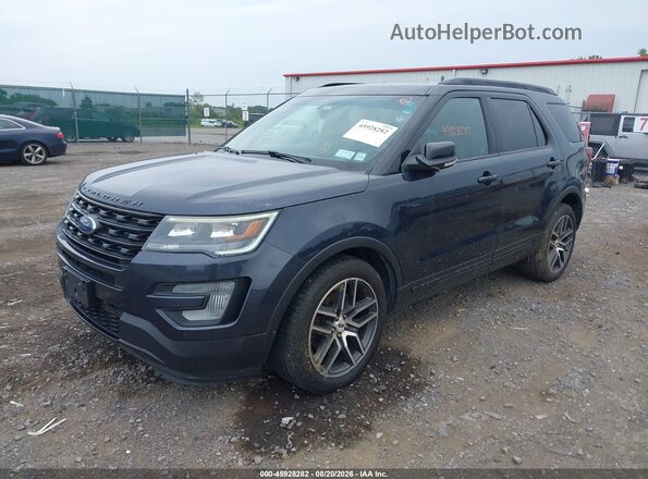 1FM5K8GT2HGA92550 2017 FORD EXPLORER Blue Vista tres cuartos delantera izquierda