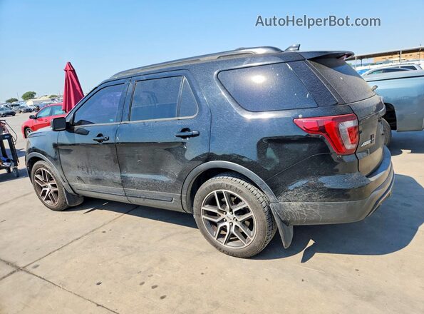 1FM5K8GT2HGC18034 2017 FORD EXPLORER Черный Задняя левая четверть