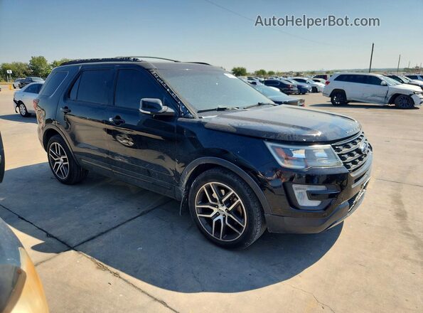 1FM5K8GT2HGC18034 2017 FORD EXPLORER Черный Передняя правая четверть