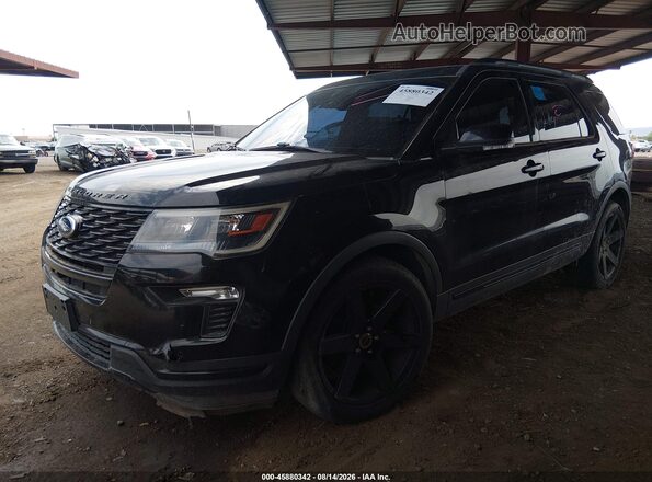 1FM5K8GT2JGC06181 2018 FORD EXPLORER Black Vista tres cuartos delantera izquierda