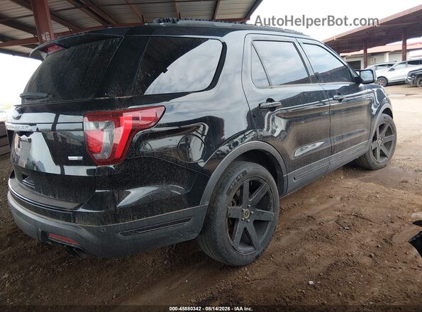 1FM5K8GT2JGC06181 2018 FORD EXPLORER Black Trasero derecho