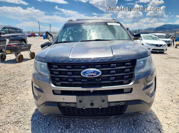 1FM5K8GT3GGA07438 2016 FORD EXPLORER Gray Widok z przodu
