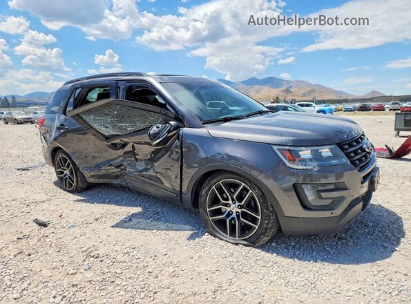 1FM5K8GT3GGA07438 2016 FORD EXPLORER Gray Przód prawy