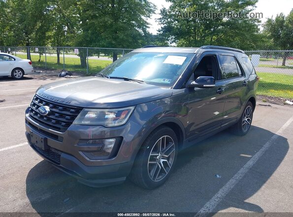 1FM5K8GT3GGA59992 2016 FORD EXPLORER Gray Przód lewy