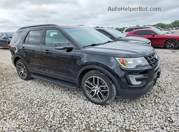 1FM5K8GT3GGC83473 2016 FORD EXPLORER Black Przód prawy