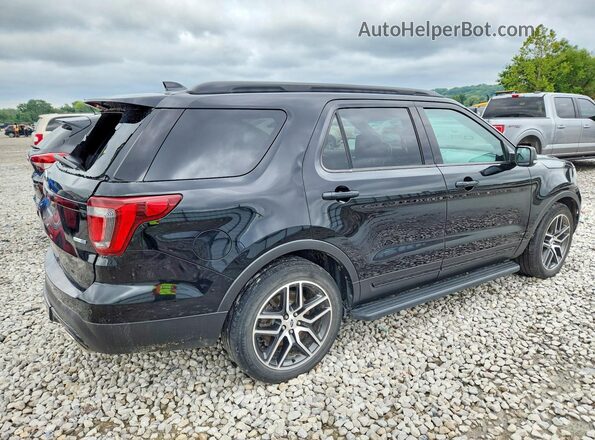 1FM5K8GT3GGC83473 2016 FORD EXPLORER Black Tył prawy