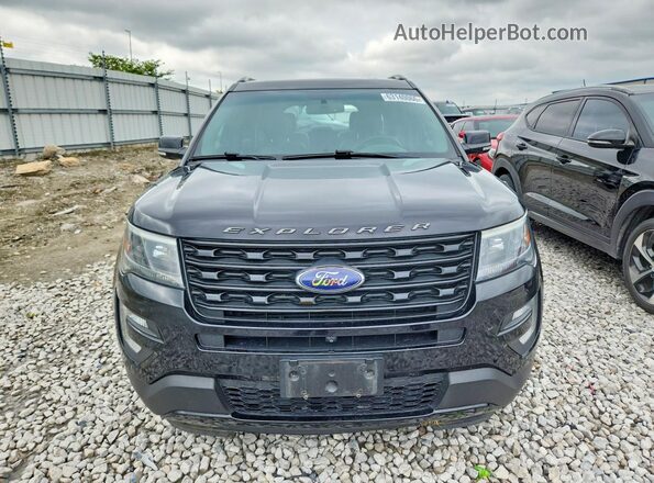 1FM5K8GT3GGC83473 2016 FORD EXPLORER Black Widok z przodu