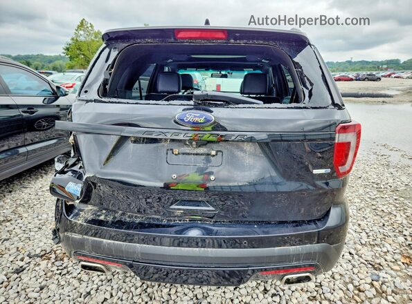 1FM5K8GT3GGC83473 2016 FORD EXPLORER Black Widok z tyłu