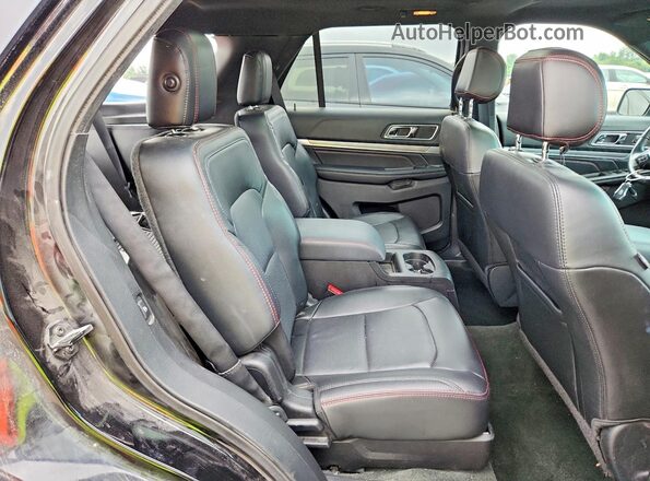 1FM5K8GT3GGC83473 2016 FORD EXPLORER Black Widok tylnych siedzeń