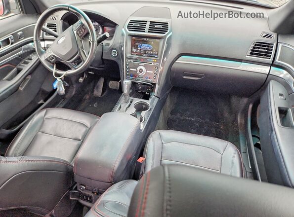 1FM5K8GT3GGC83473 2016 FORD EXPLORER Black Widok deski rozdzielczej
