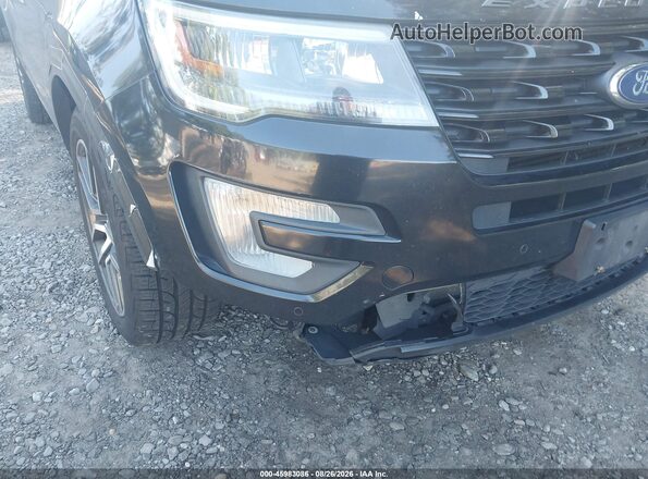 1FM5K8GT3GGD19646 2016 FORD EXPLORER Черный Вид спереди