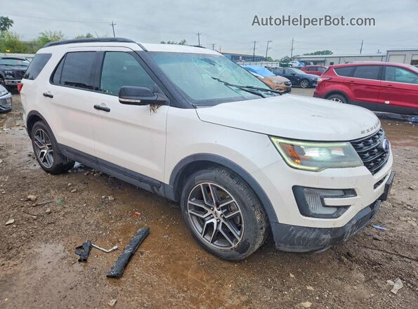 1FM5K8GT3HGA42952 2017 FORD EXPLORER White Przód prawy