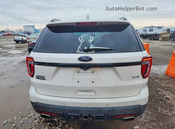 1FM5K8GT3HGA42952 2017 FORD EXPLORER White Widok z tyłu