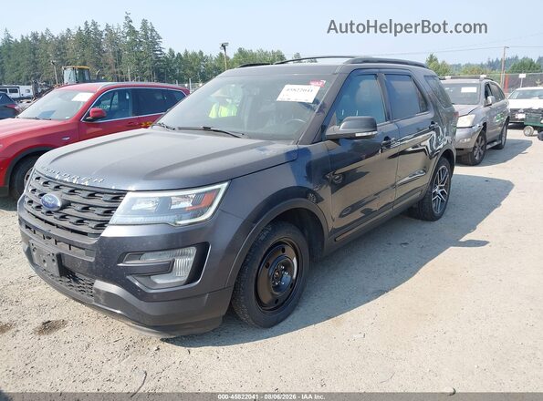1FM5K8GT3HGA71982 2017 FORD EXPLORER Dark Blue წინა მარცხენა ხედი სამი მეოთხედიდან