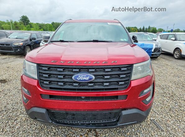1FM5K8GT3HGA98230 2017 FORD EXPLORER Бордовый Вид спереди
