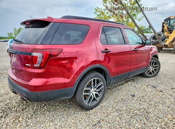 1FM5K8GT3HGA98230 2017 FORD EXPLORER Бордовый Задняя правая четверть