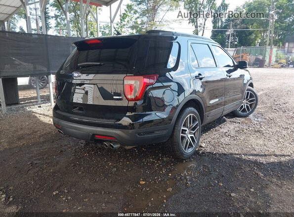 1FM5K8GT3JGC21336 2018 FORD EXPLORER Black Առջևի ձախ երեք քառորդ տեսարան