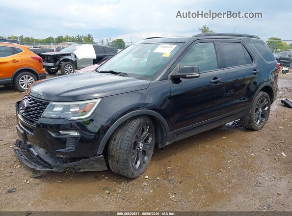 1FM5K8GT3JGC46138 2018 FORD EXPLORER Black Передня ліва чверть