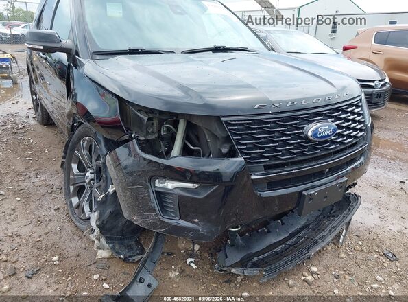 1FM5K8GT3JGC46138 2018 FORD EXPLORER Black Вид спереду