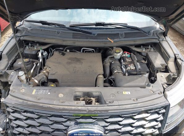 1FM5K8GT3JGC46138 2018 FORD EXPLORER Black Вид ззаду