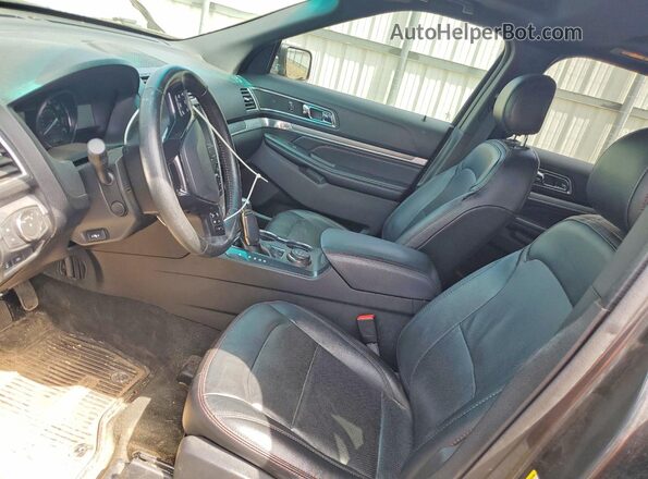1FM5K8GT4GGC47047 2016 FORD EXPLORER Black Widok wnętrza z przodu