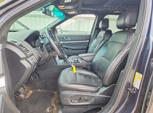 1FM5K8GT4HGA08471 2017 FORD EXPLORER Black წინა სალონის ხედი