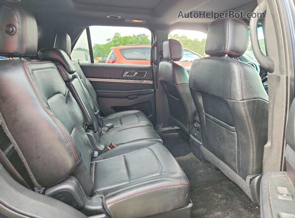 1FM5K8GT4HGA08471 2017 FORD EXPLORER Black უკანა სალონის ხედი