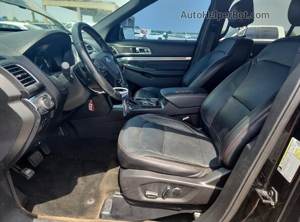 1FM5K8GT4HGC45087 2017 FORD EXPLORER Черный Вид салона спереди