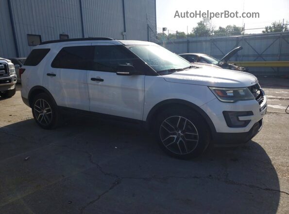 1FM5K8GT4HGD96169 2017 FORD EXPLORER Белый Передняя правая четверть