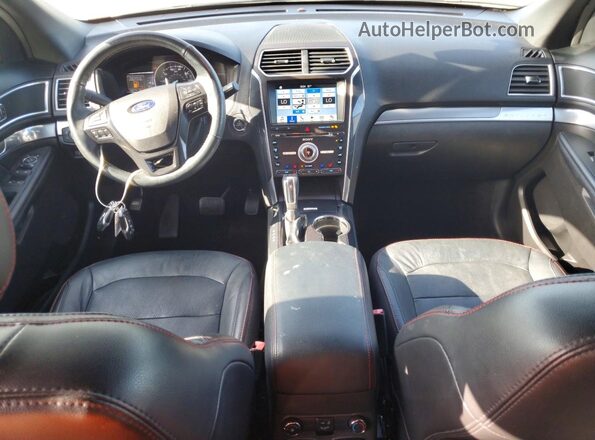 1FM5K8GT4HGD96169 2017 FORD EXPLORER Белый Вид панели приборов