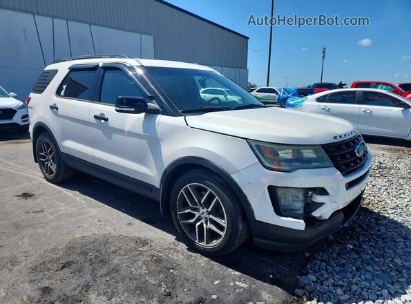 1FM5K8GT5GGC01937 2016 FORD EXPLORER White Przód prawy