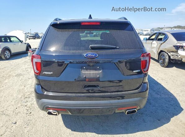 1FM5K8GT5GGC72488 2016 FORD EXPLORER Black Rear view