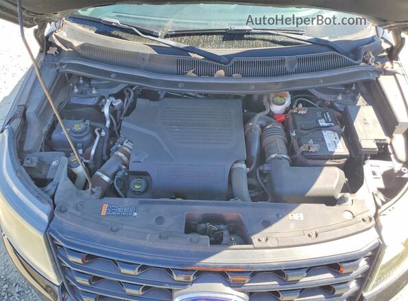 1FM5K8GT5GGC72488 2016 FORD EXPLORER Black Engine compartment view