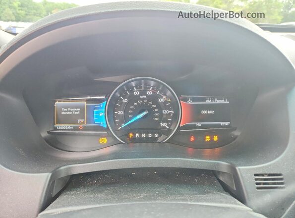 1FM5K8GT5GGD09569 2016 FORD EXPLORER White Instrument cluster view