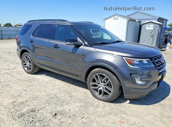 1FM5K8GT5HGA88461 2017 FORD EXPLORER Charcoal Передня права чверть