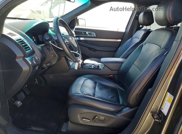 1FM5K8GT5HGA88461 2017 FORD EXPLORER Charcoal Вид салону спереду
