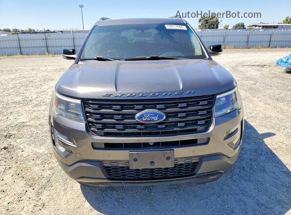 1FM5K8GT5HGA88461 2017 FORD EXPLORER Charcoal Вид спереду