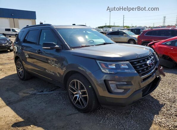 1FM5K8GT5HGC53375 2017 FORD EXPLORER Gray წინა მარჯვენა