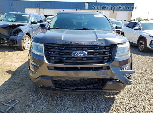 1FM5K8GT5HGC53375 2017 FORD EXPLORER Gray წინა ხედი