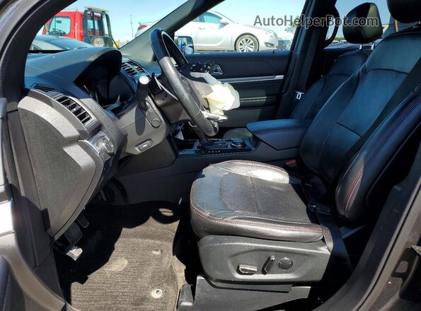 1FM5K8GT5HGC53375 2017 FORD EXPLORER Gray წინა სალონის ხედი
