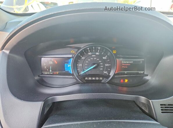 1FM5K8GT5HGC53375 2017 FORD EXPLORER Gray ხელსაწყოთა პანელის ხედი